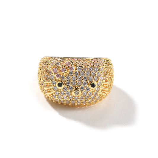 Zircon Hello Kitty Ring