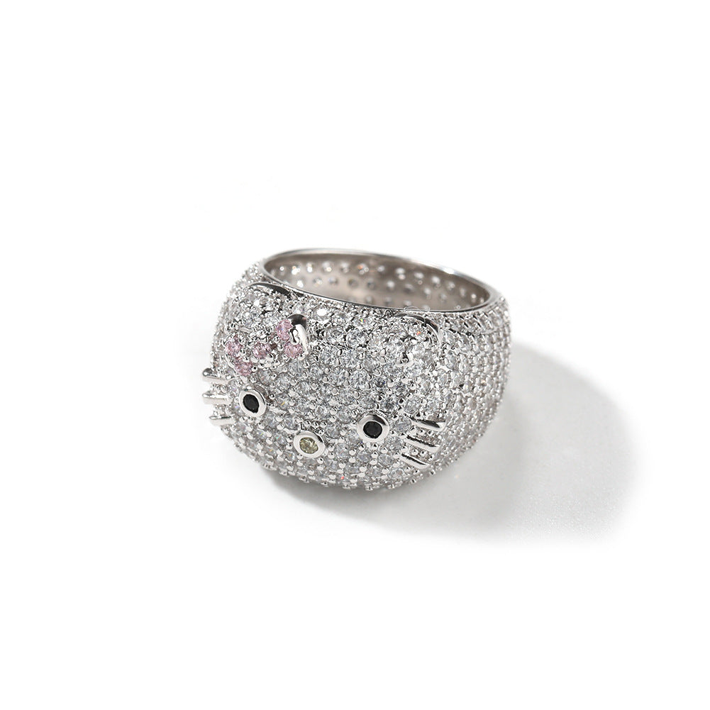 Zircon Hello Kitty Ring