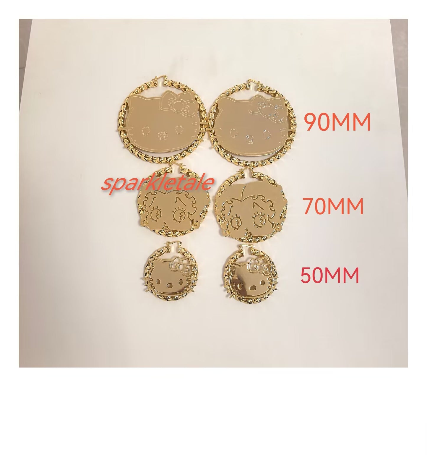 Custom HelloKitty Hoop earring jewelry