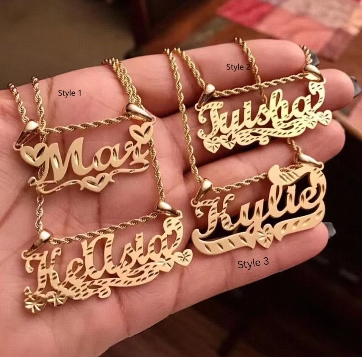 Customized nameplate Necklace Rope Chain Women Necklace Jewelry