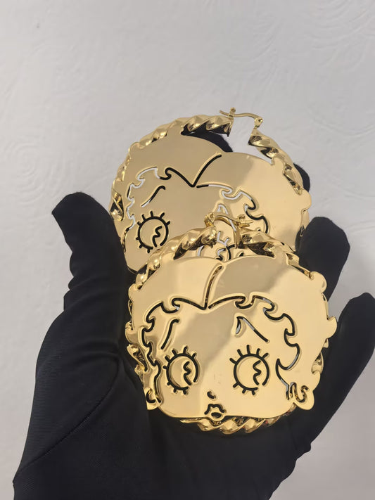 Custom BettyBoop Hoop earrings